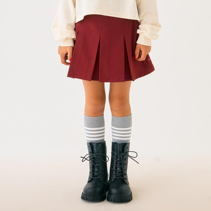 帶內襯褶皺半身裙