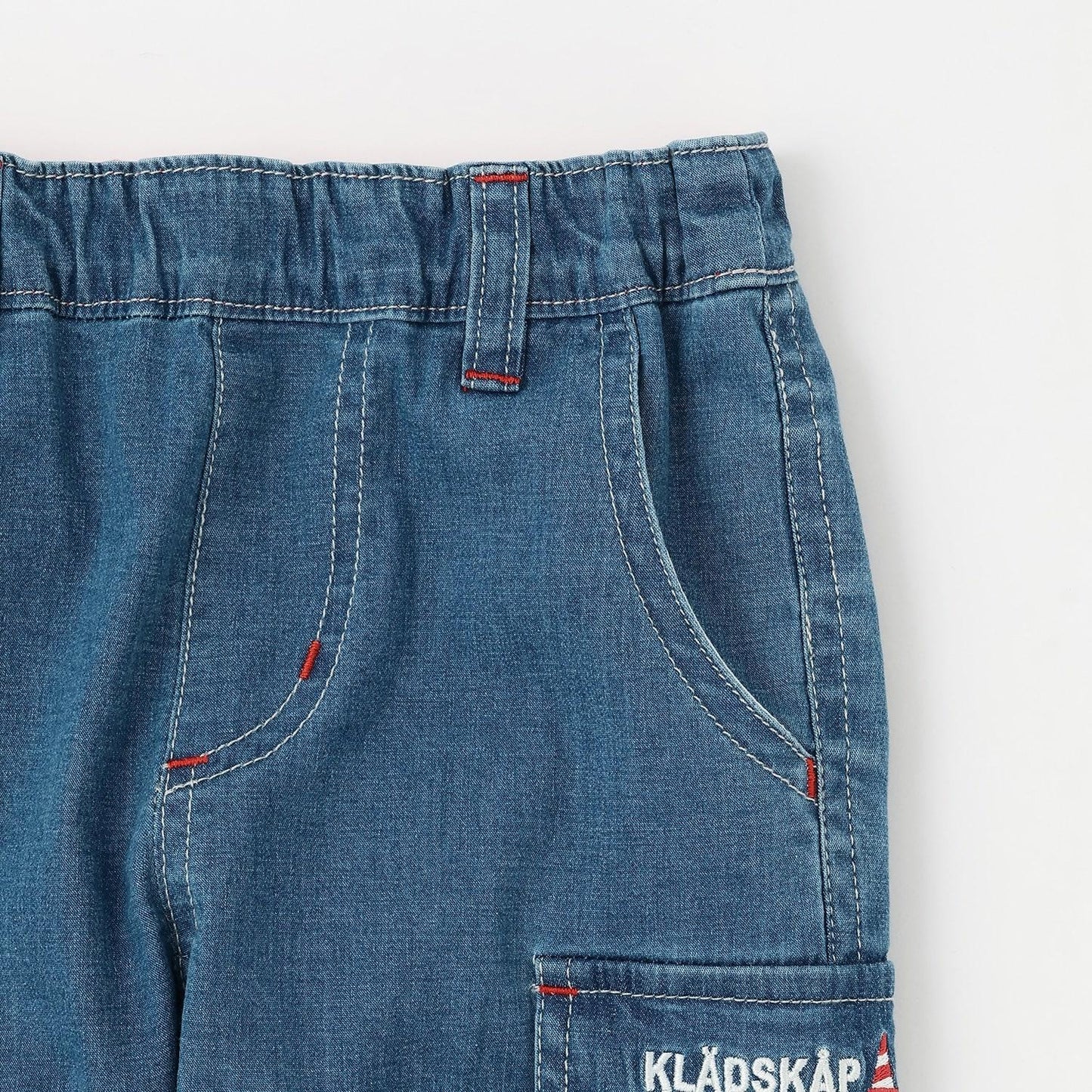 工程車輛圖案長款工裝褲