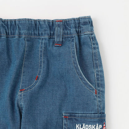 工程車輛圖案長款工裝褲