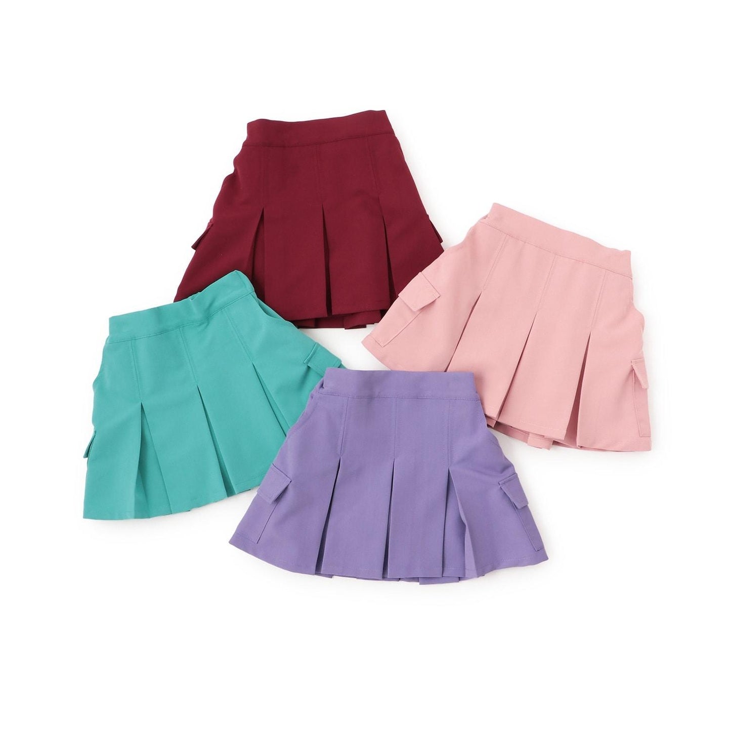 帶內襯褶皺半身裙