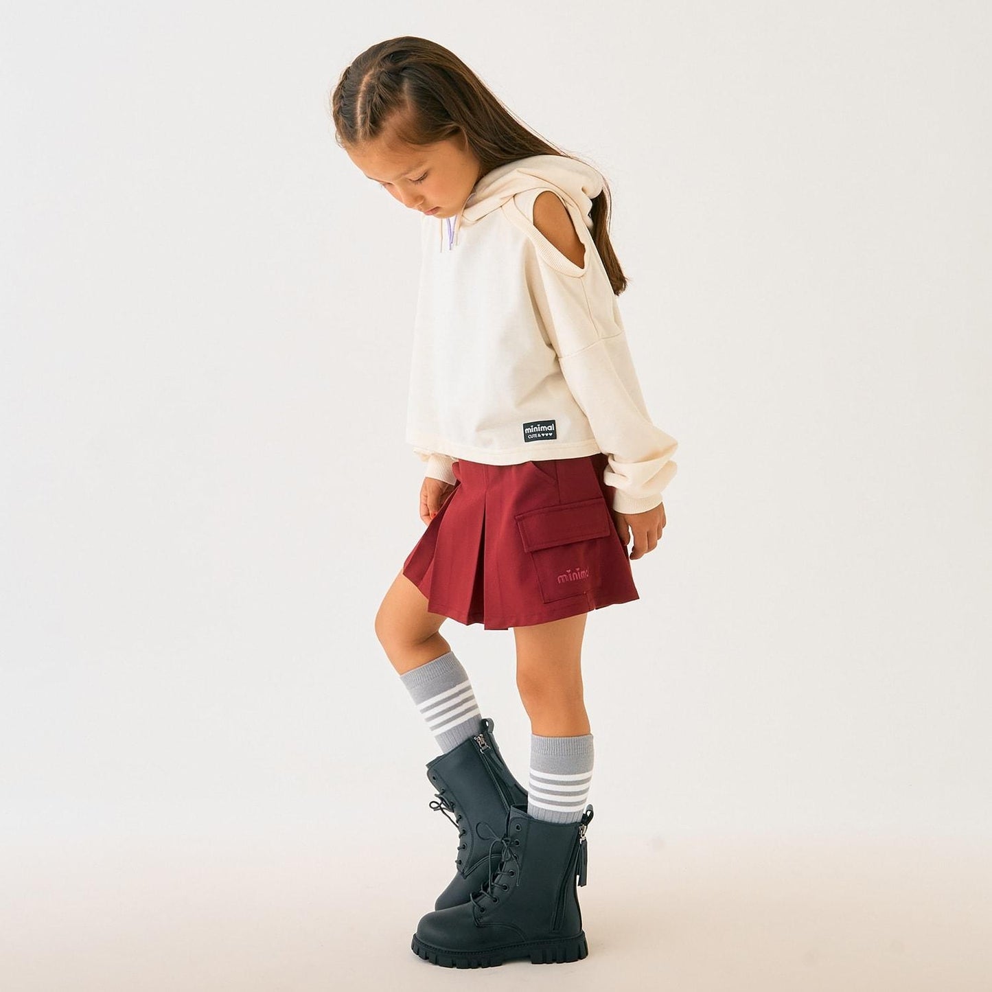 帶內襯褶皺半身裙