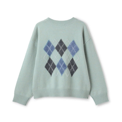 菱格針織開衫