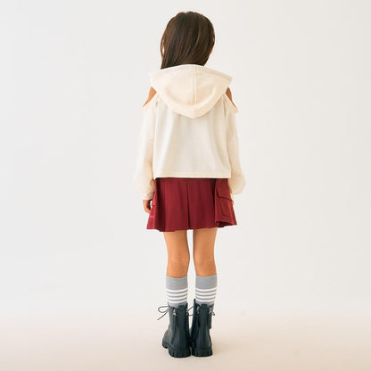 帶內襯褶皺半身裙