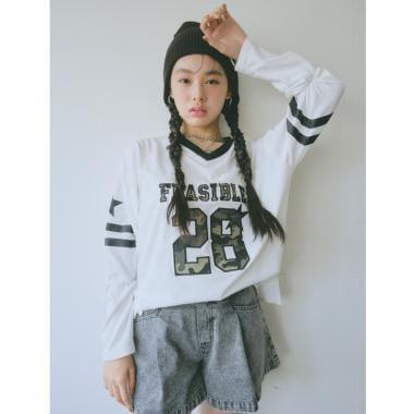 【LTXC/速幹】數字印花寬鬆T恤