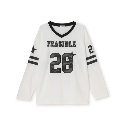 【LTXC/速幹】數字印花寬鬆T恤