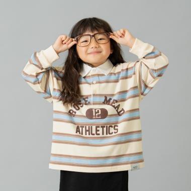 【男女同款】學院風印花長袖橄欖球T恤