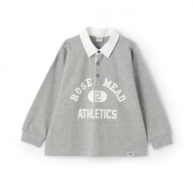 【男女同款】學院風印花長袖橄欖球T恤