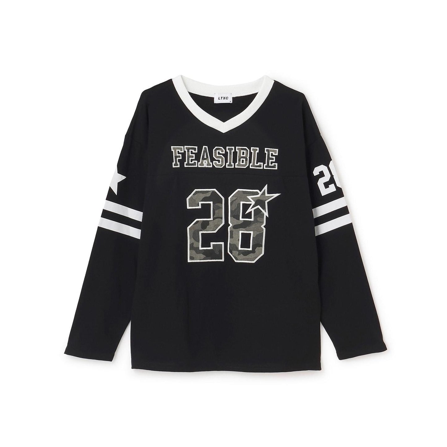 【LTXC/速幹】數字印花寬鬆T恤