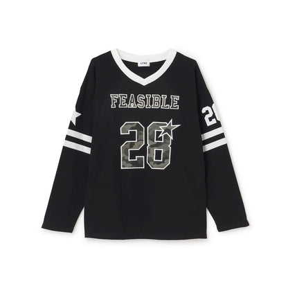 【LTXC/速幹】數字印花寬鬆T恤