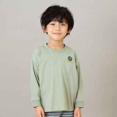 【純棉100%】【365D.】主題刺繡長袖T恤