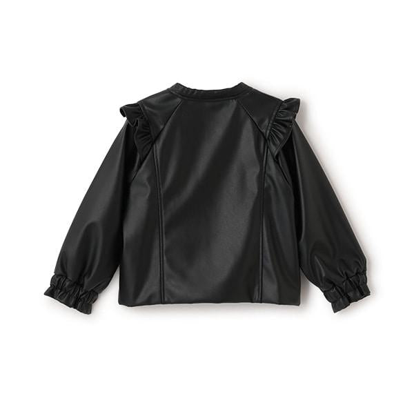 【柔軟人造皮革】無領夾克