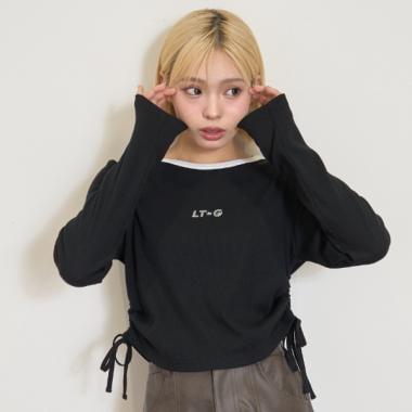 羅紋抽繩長袖T恤