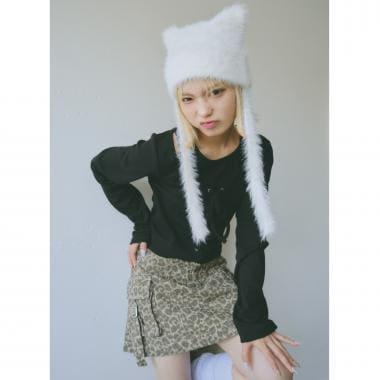 繫帶長袖T恤套裝