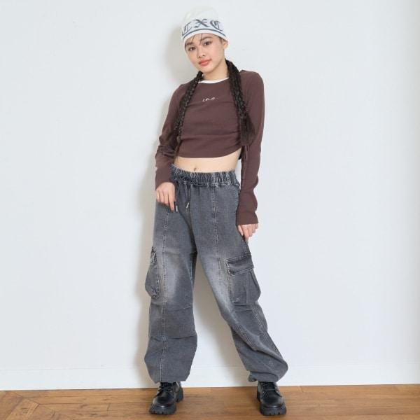 羅紋抽繩長袖T恤