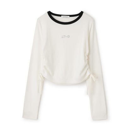 羅紋抽繩長袖T恤