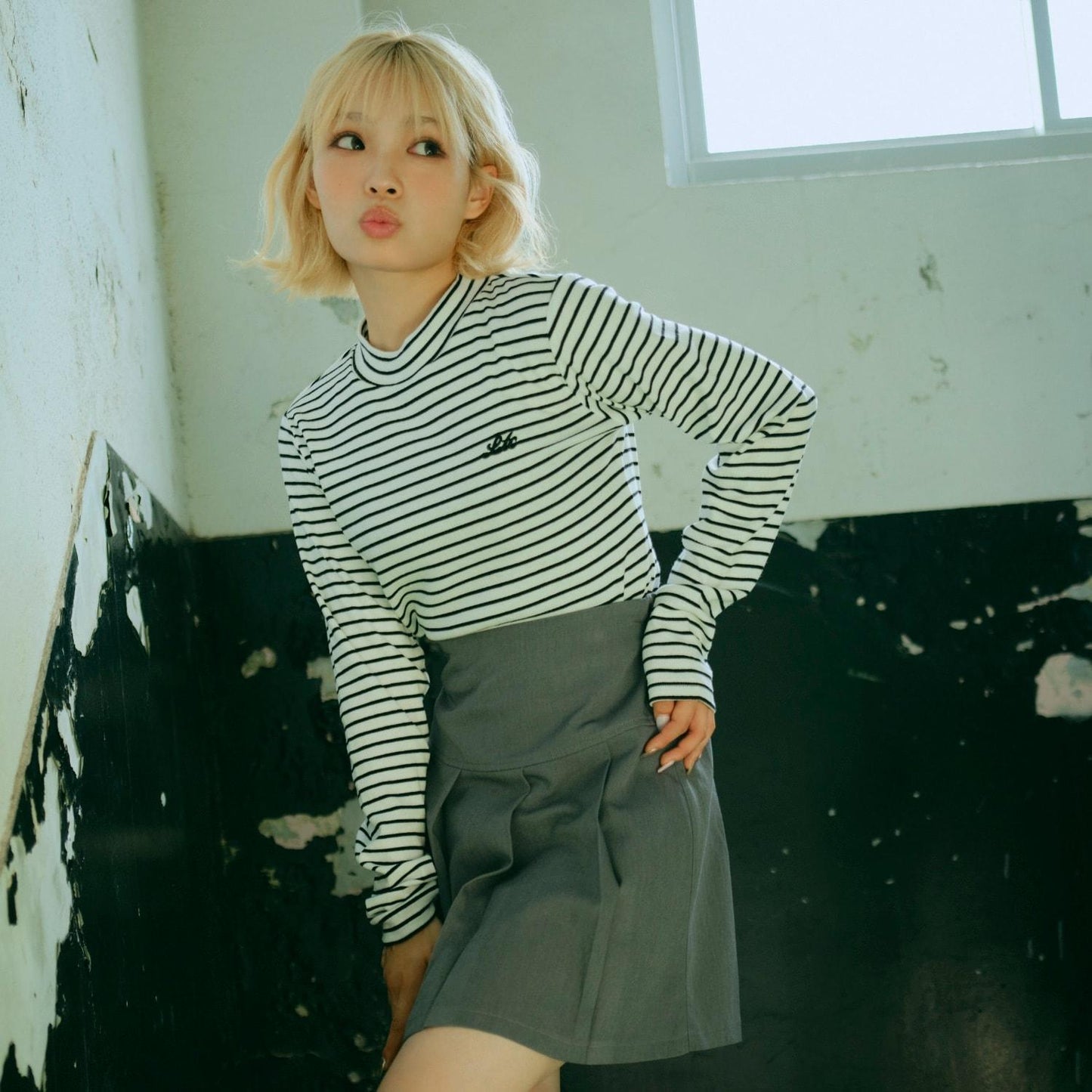 【吸溼發熱】羅紋長袖T恤