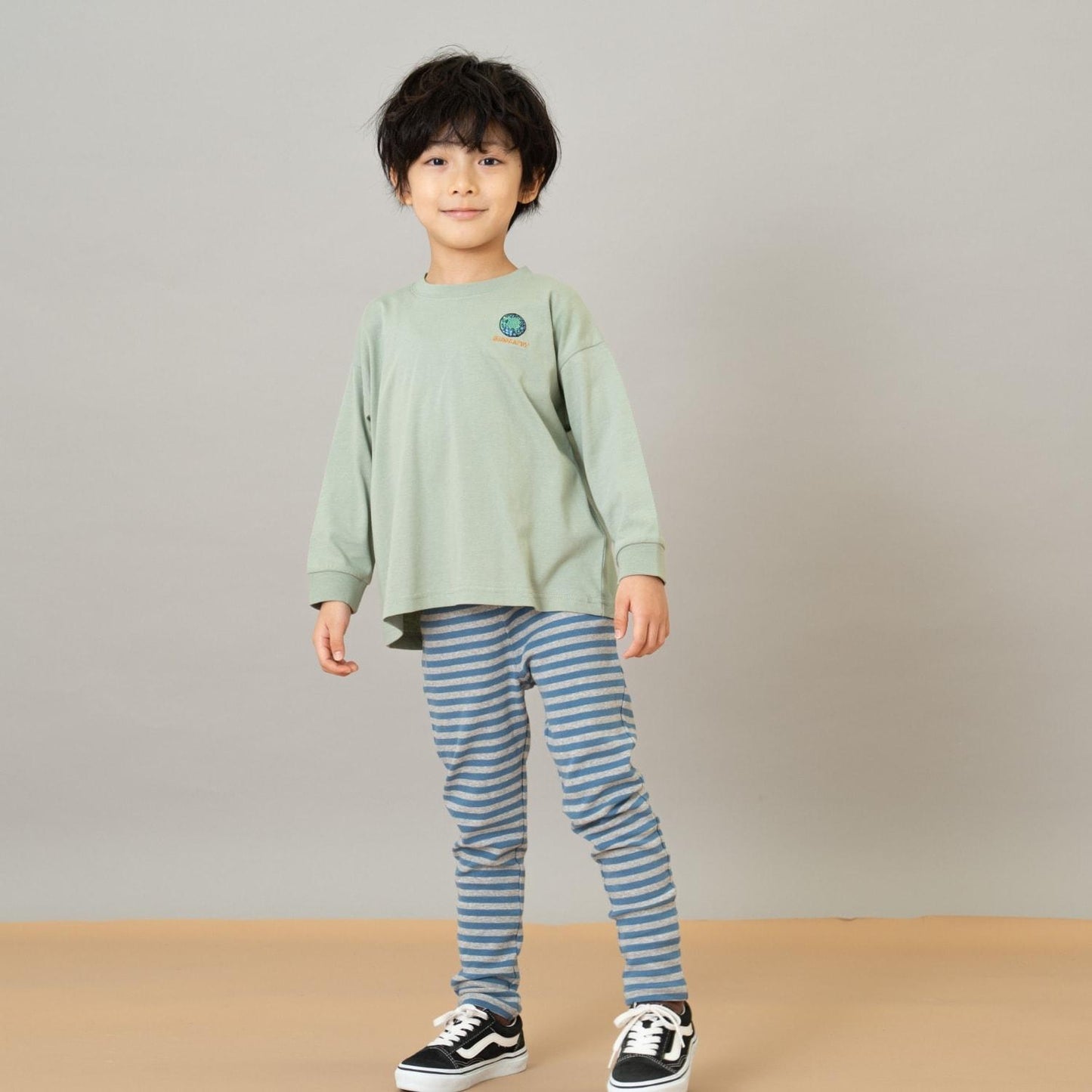 【純棉100%】【365D.】主題刺繡長袖T恤