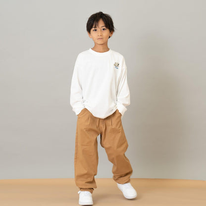 【純棉100%】【365D.】主題刺繡長袖T恤