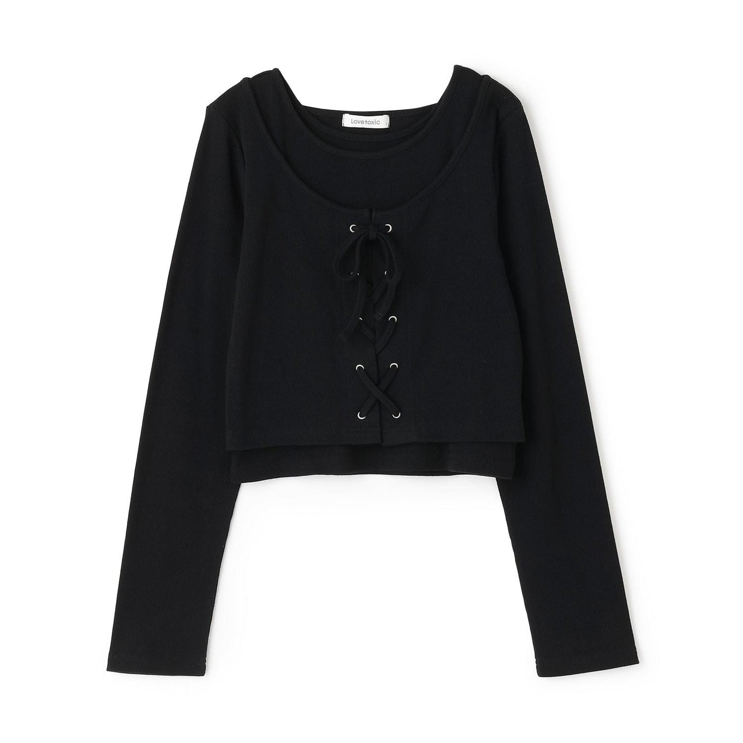 繫帶長袖T恤套裝