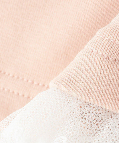 下襬荷葉邊鑲鑽T恤【韓國時尚】