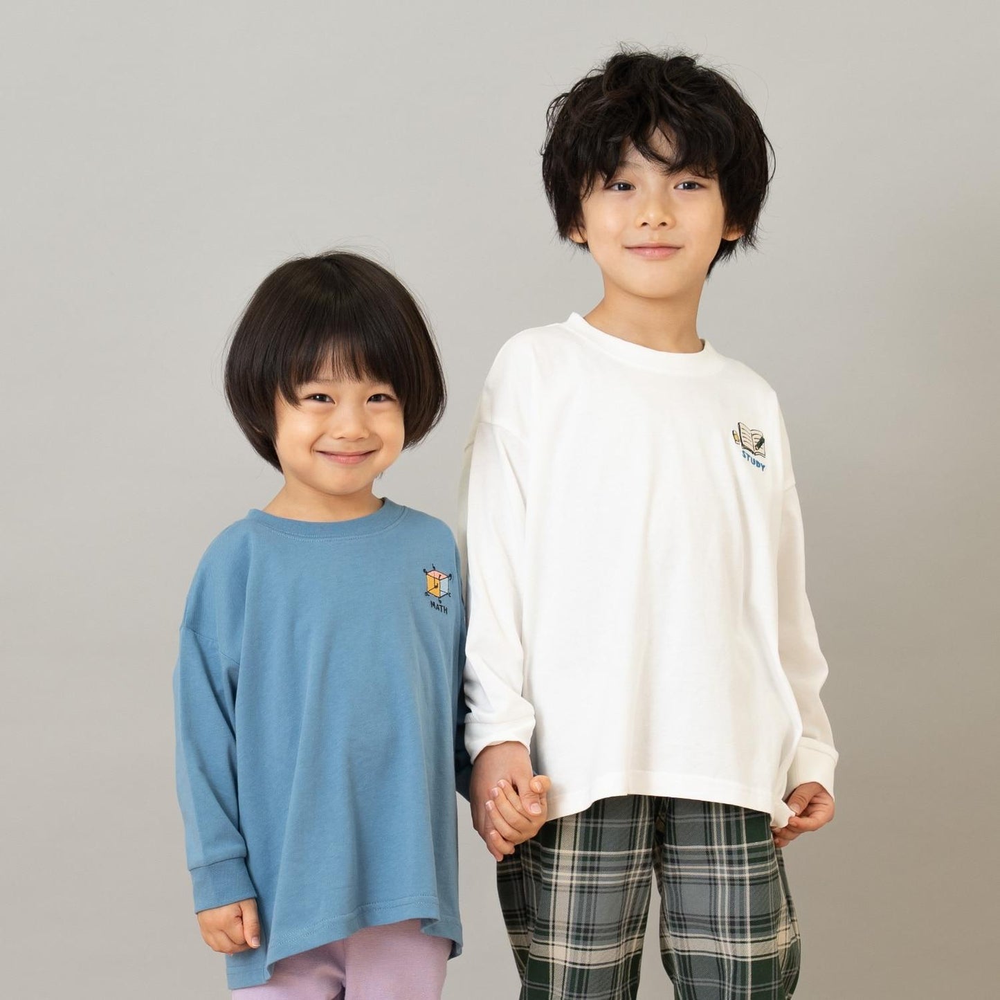 【純棉100%】【365D.】主題刺繡長袖T恤