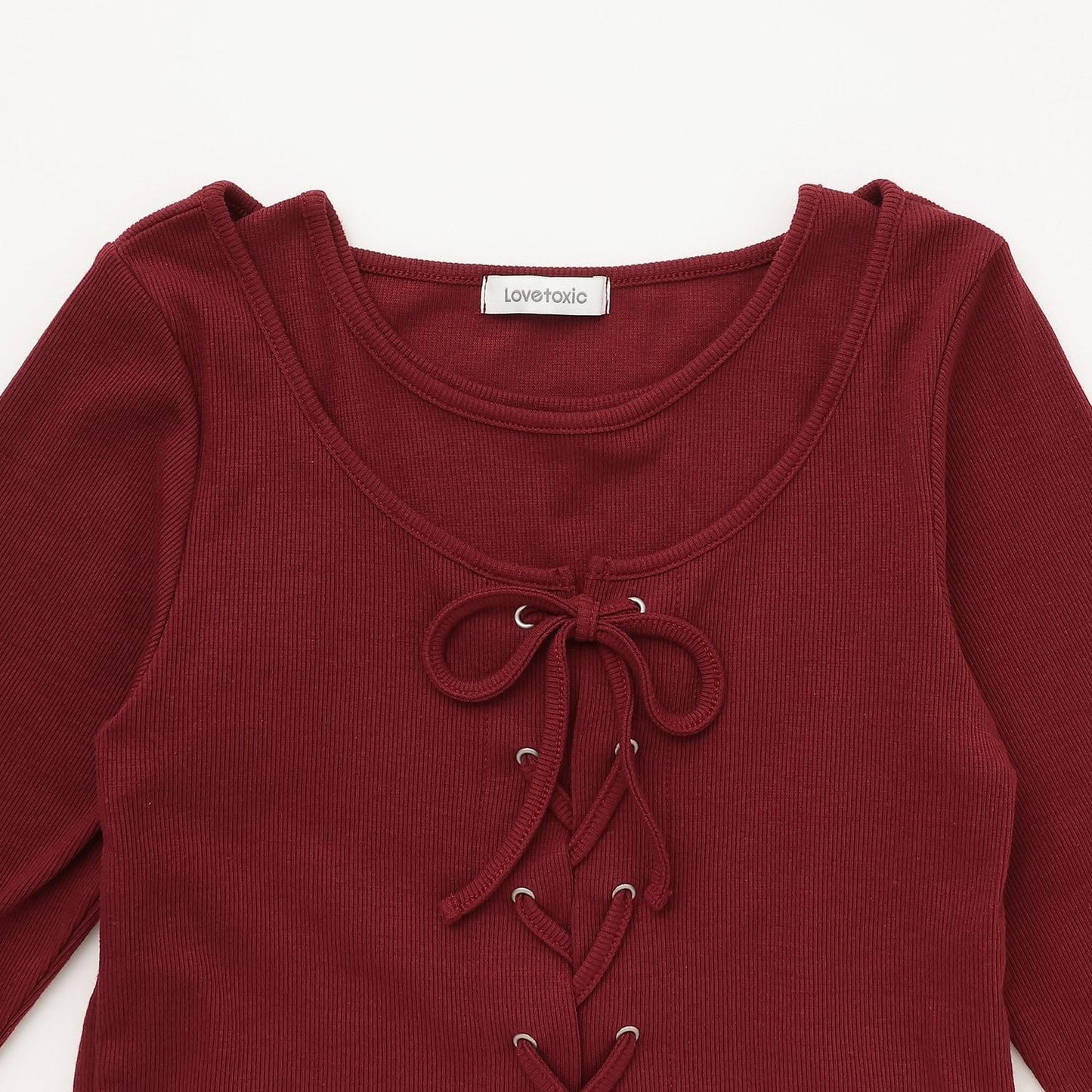 繫帶長袖T恤套裝