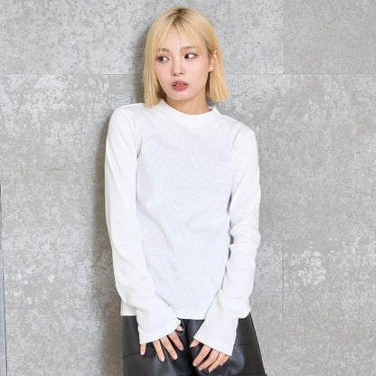 【吸溼發熱】羅紋長袖T恤