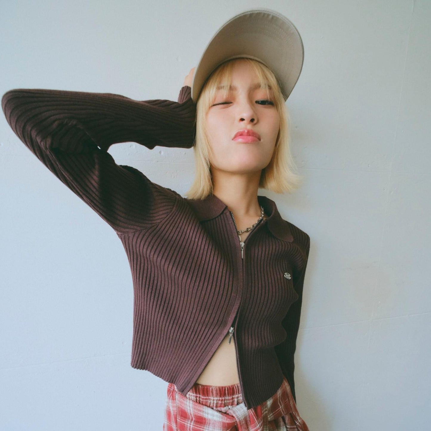 【LTXC】羅紋雙拉鍊開衫