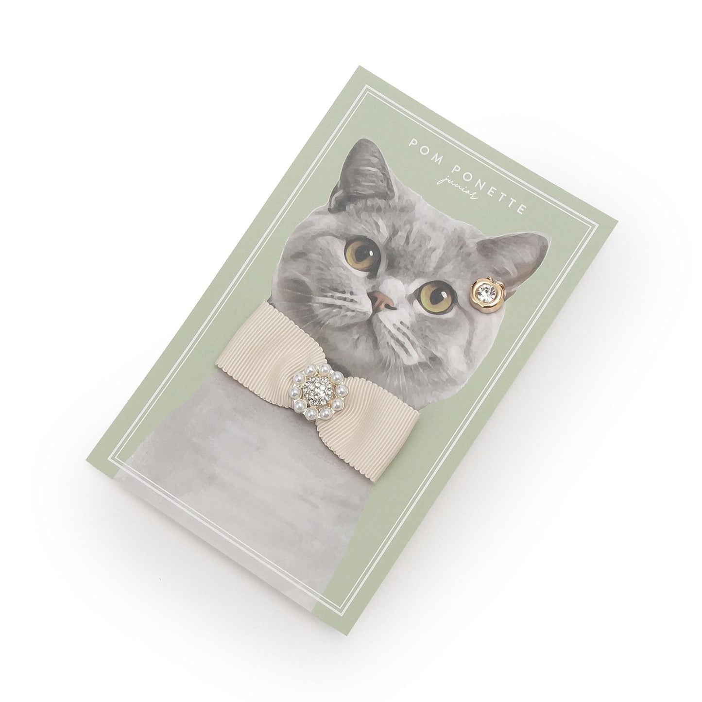 水晶蝴蝶結胸針