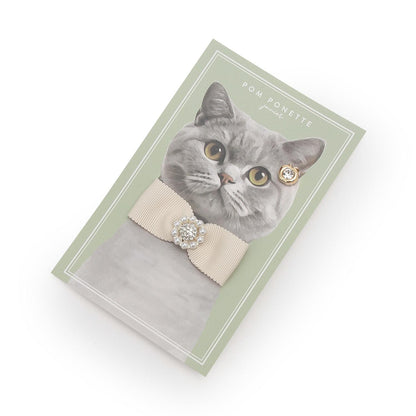 水晶蝴蝶結胸針