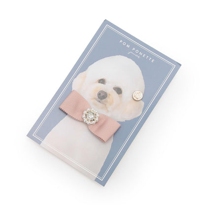 水晶蝴蝶結胸針