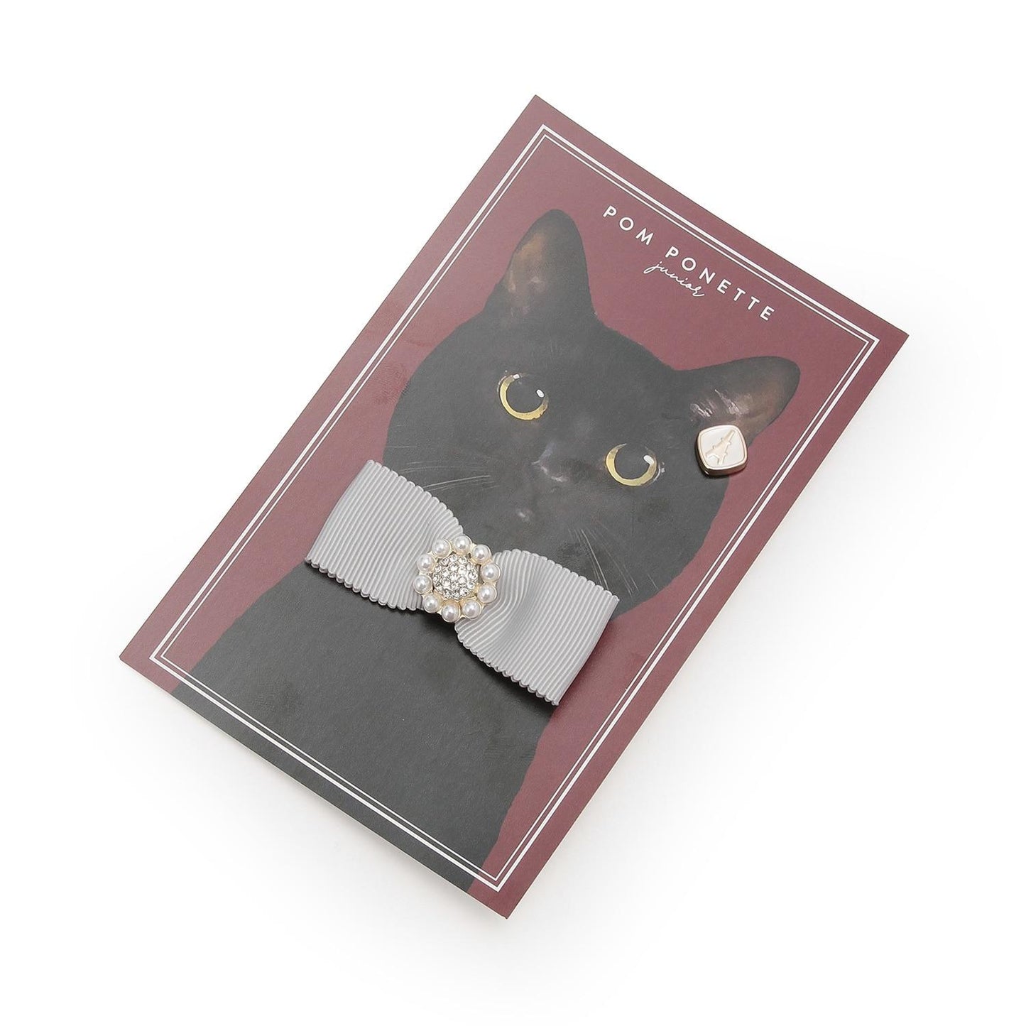 水晶蝴蝶結胸針