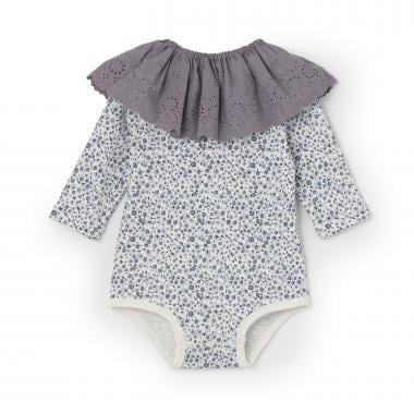 帶蕾絲圍兜連體衣