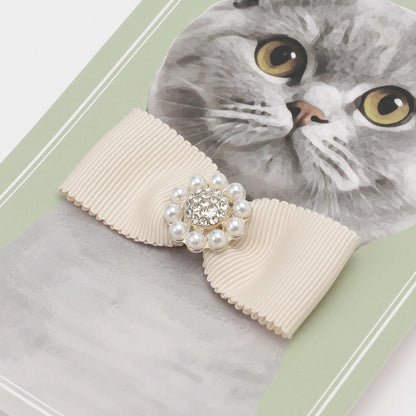 水晶蝴蝶結胸針