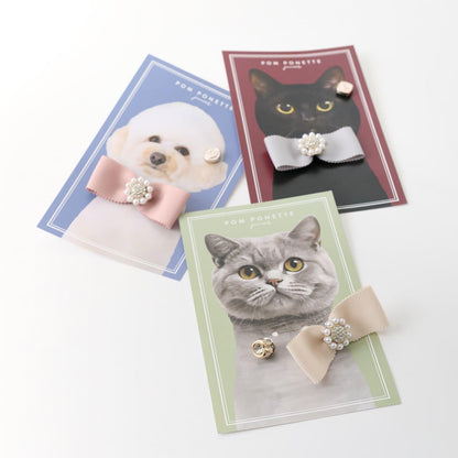 水晶蝴蝶結胸針