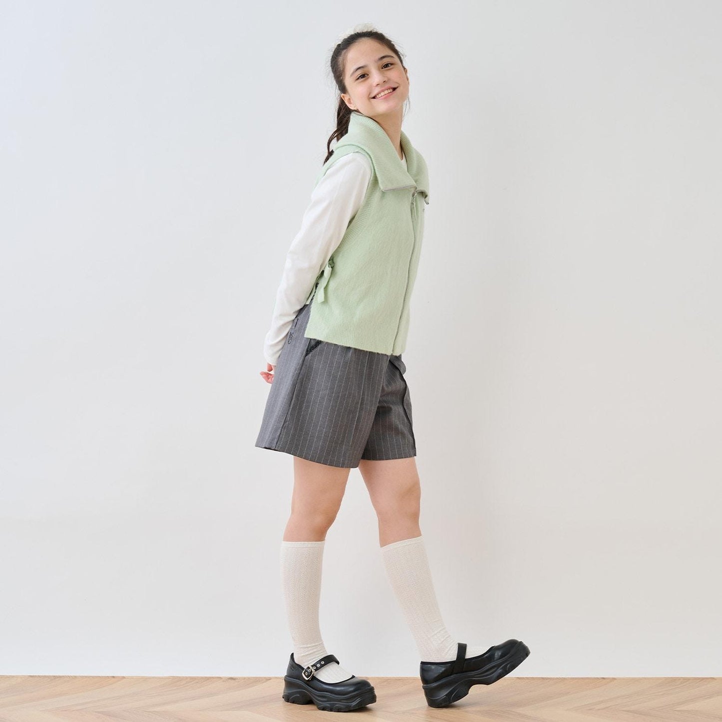 【輕量鞋底】厚底軟墊芭蕾運動鞋