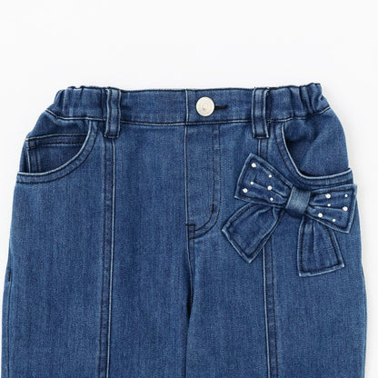 顯瘦喇叭牛仔長褲