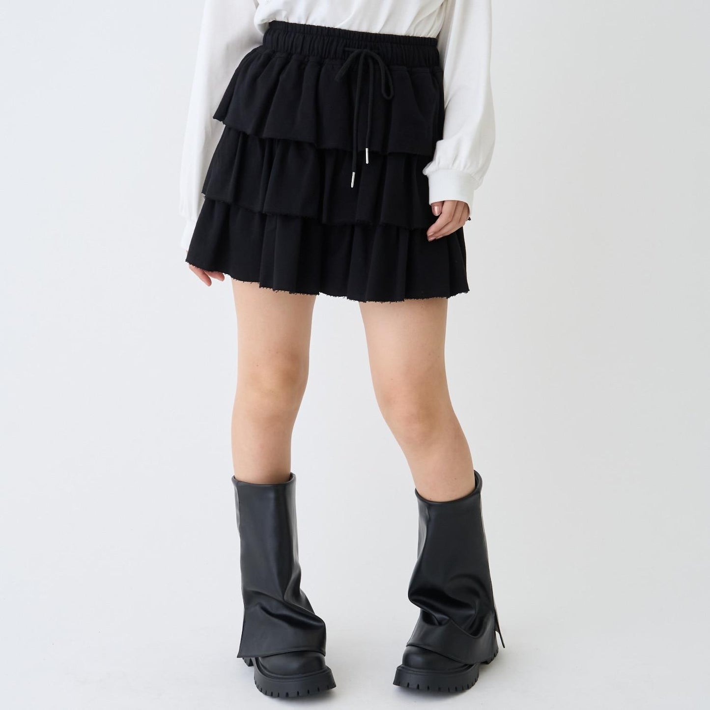 【可套裝】層疊剪裁荷葉邊迷你裙