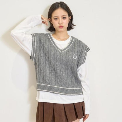 網紗荷葉邊長袖T恤