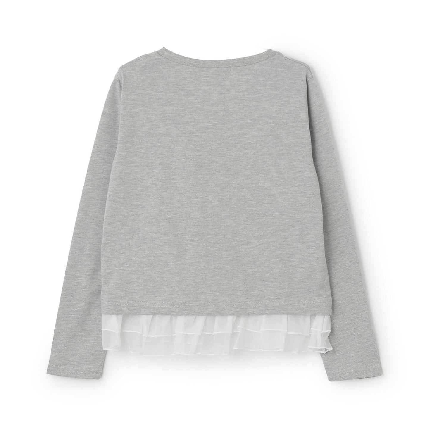 網紗荷葉邊長袖T恤