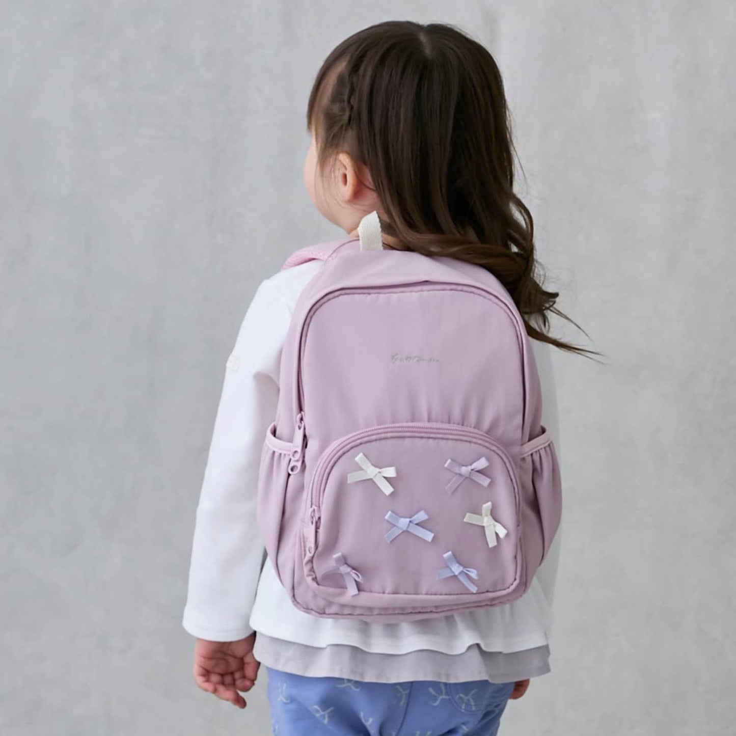 拼色雙肩包（S）