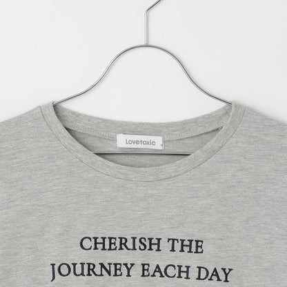 網紗荷葉邊長袖T恤