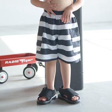 【SWIM】條紋工裝衝浪短褲（含內襯短褲）