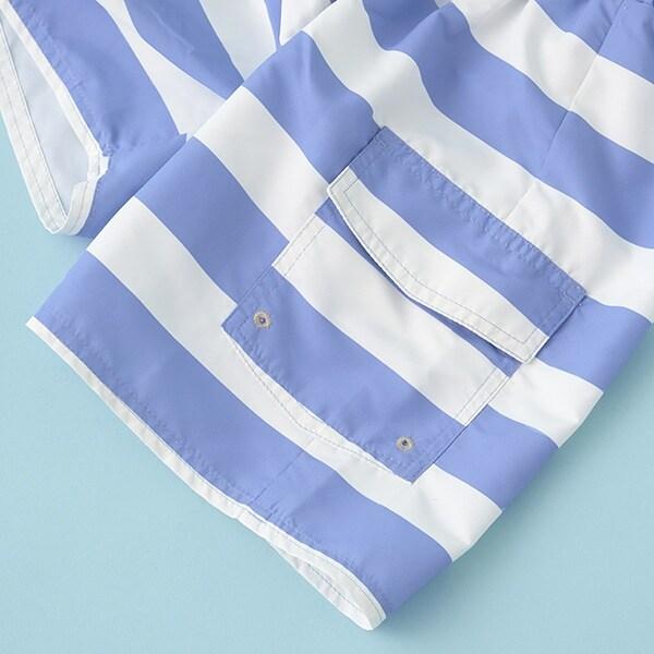 【SWIM】條紋工裝衝浪短褲（含內襯短褲）