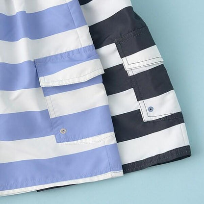 【SWIM】條紋工裝衝浪短褲（含內襯短褲）