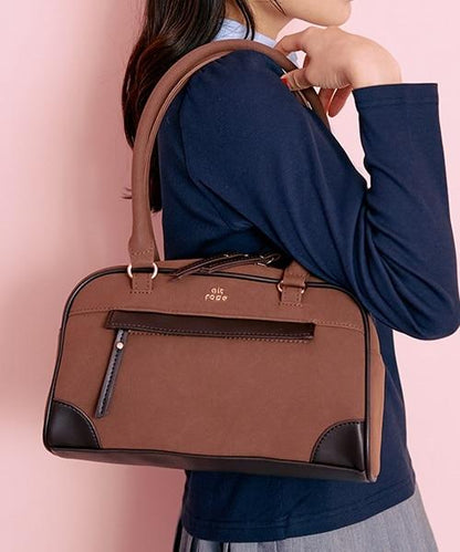 拼色波士頓包【韓國時尚】