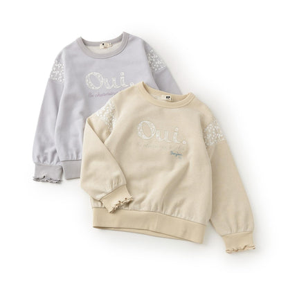 亮片衛衣 內襯毛圈 拼接蕾絲 休閒上衣