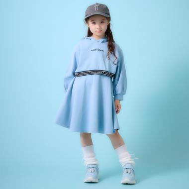 水鑽連帽衛衣&短袖連衣裙套裝