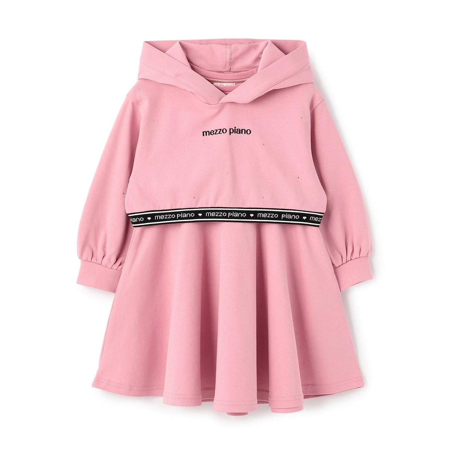 水鑽連帽衛衣&短袖連衣裙套裝