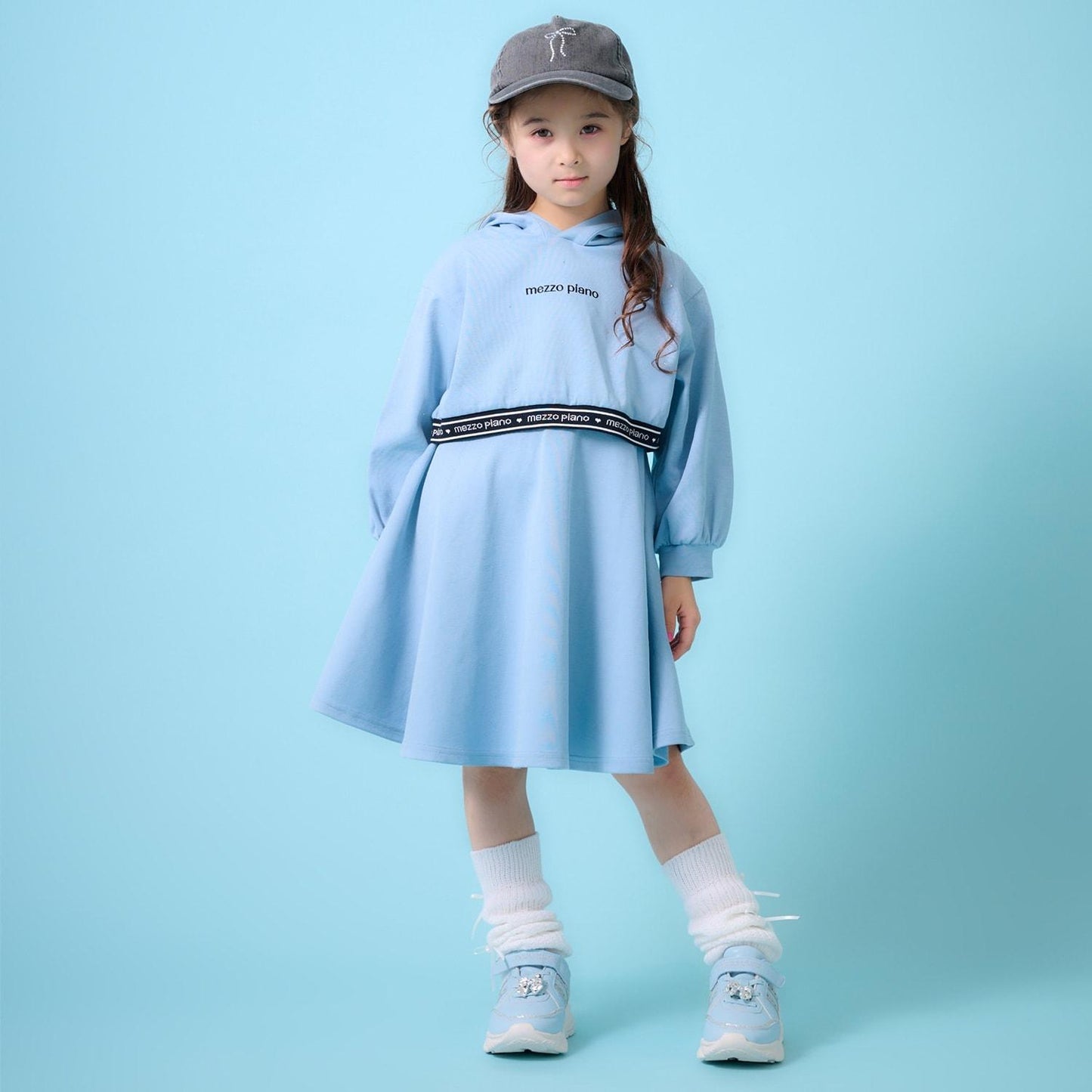 水鑽連帽衛衣&短袖連衣裙套裝